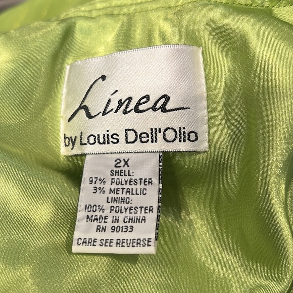 Suede jacket suit with chiffon skirt designed by Louis Dell olio - Picture 8 of 9